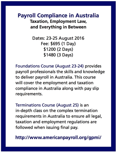 Payroll Compliance Courses